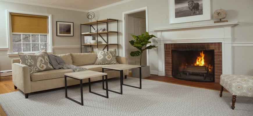 Brighton Eco Cotton Rug – Indigo/Natural
