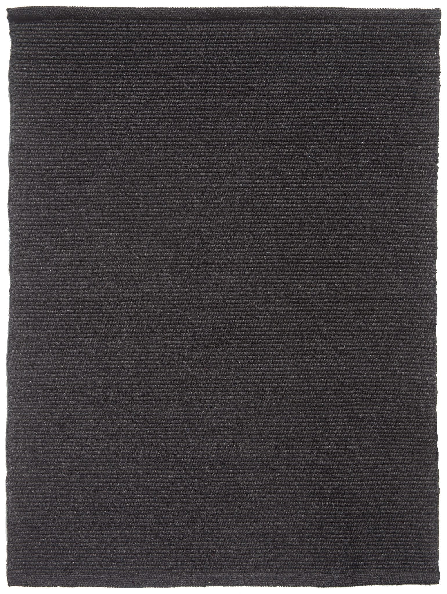 Solid Black Flatweave Eco Cotton Rug - Hook & Loom