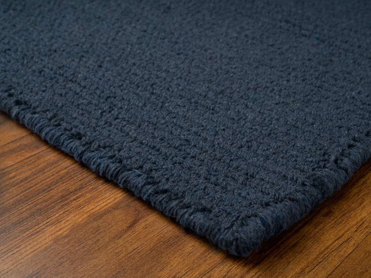 Loom Hooked Solid Blue Eco Cotton Rug - 5' x 8