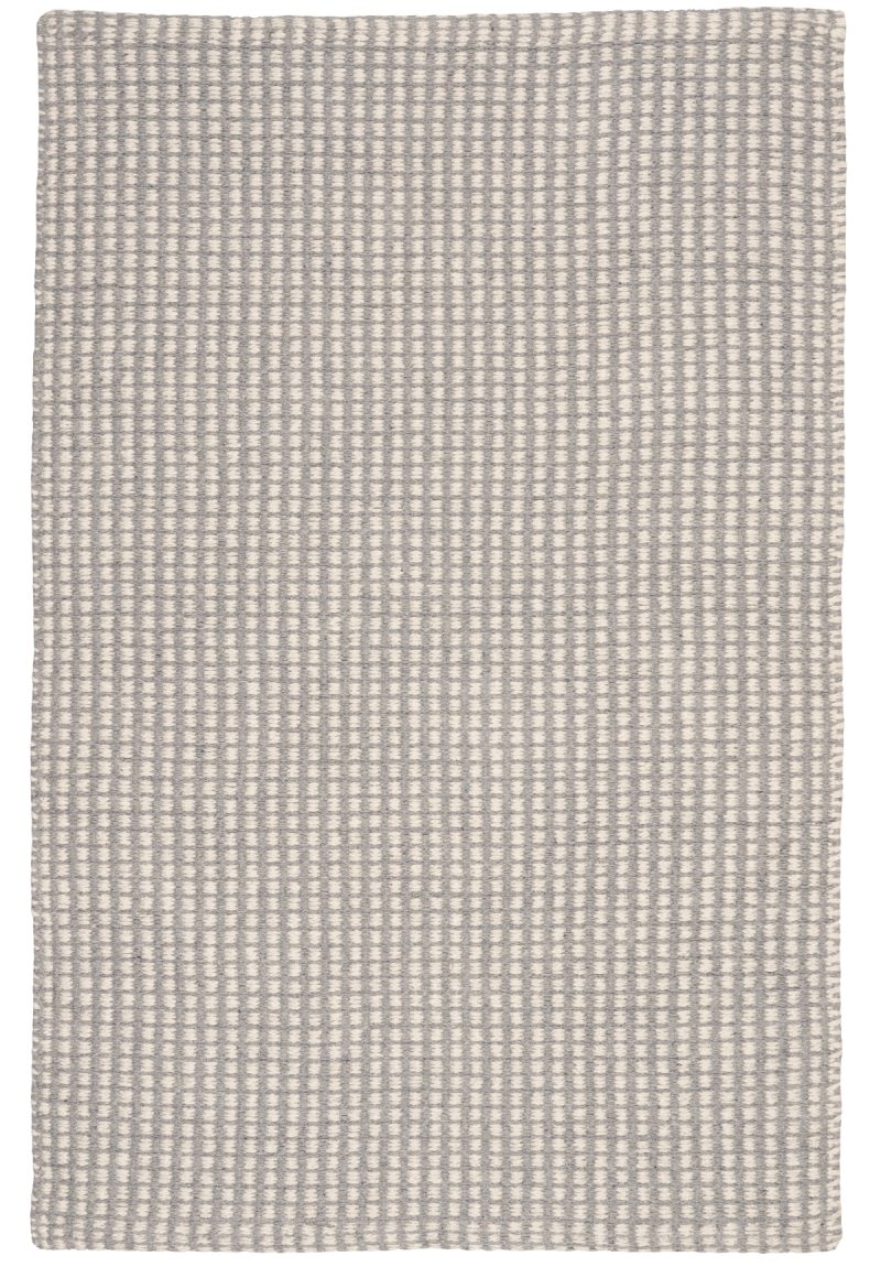 Windsor Eco Cotton Rug Grey/White Hook & Loom